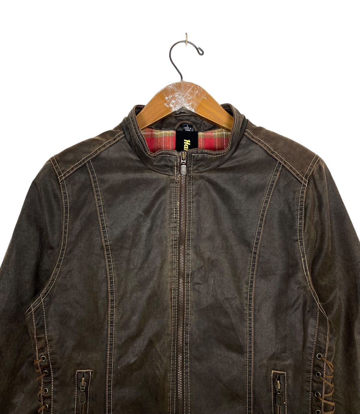 Hard Rock Cafe Hard Rock Cafe Baltimore Brown Motorcycle Tied Sides Jacket Size S / US 4 / IT 40 - 4 Thumbnail