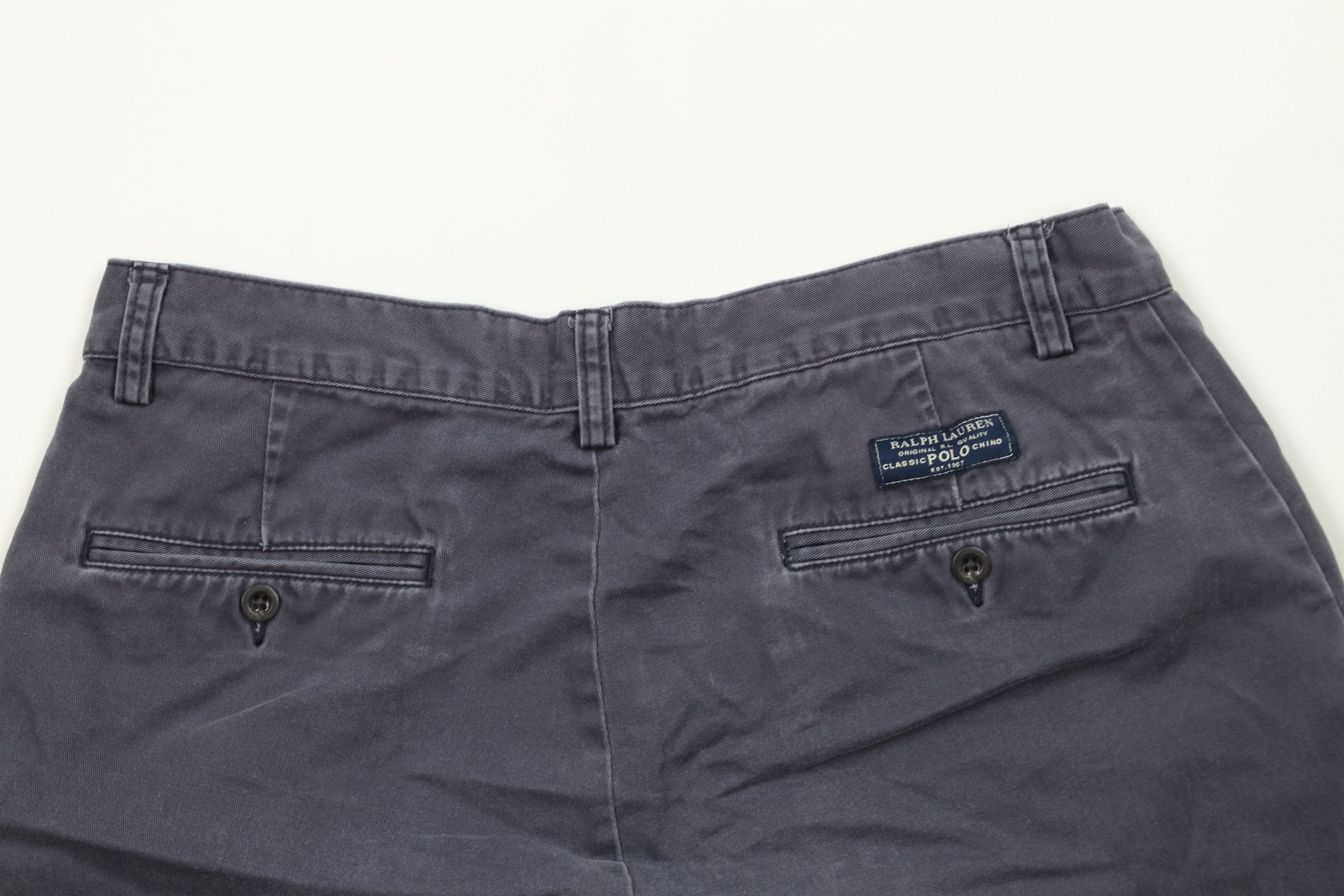 Ralph Lauren × Vintage Vintage 90s Ralph Lauren Spell Above Knee Chino Shorts Blue Size US 32 / EU 48 - 11 Thumbnail