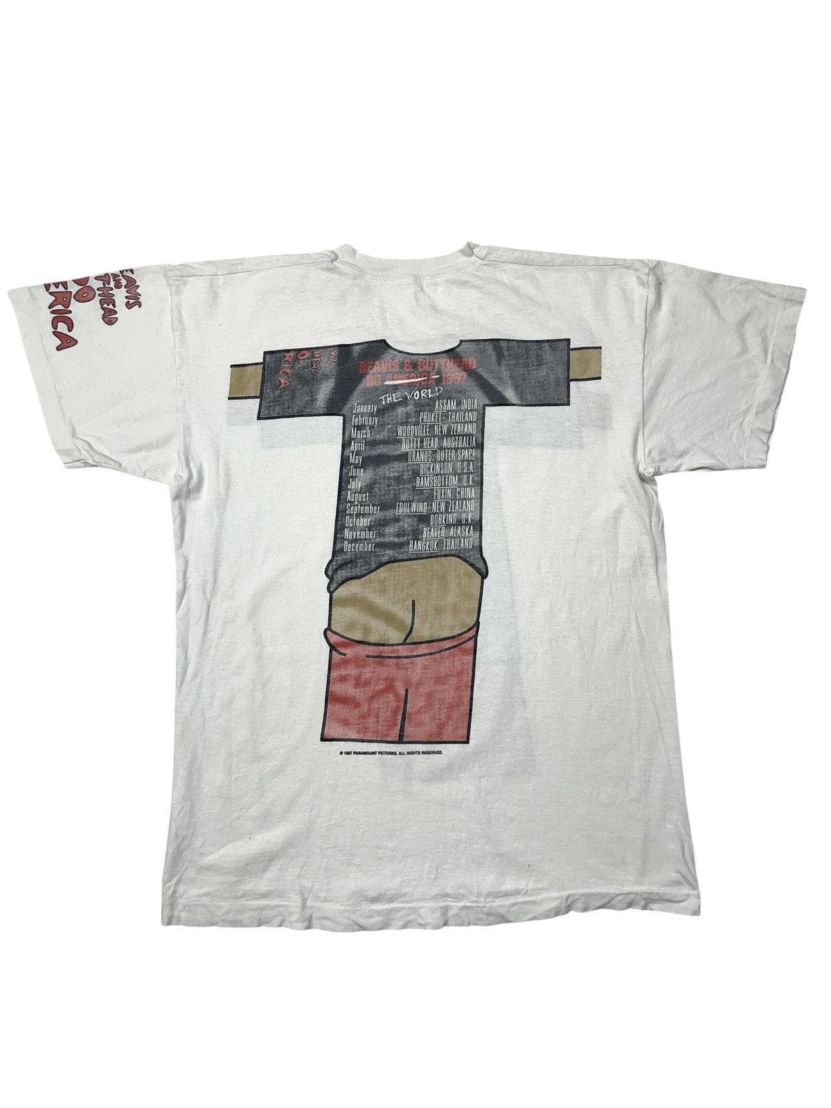 Mtv Vintage 1997 Beavis and Butt-Head Do America Tour Humor Tee Size US L / EU 52-54 / 3 - 2 Thumbnail