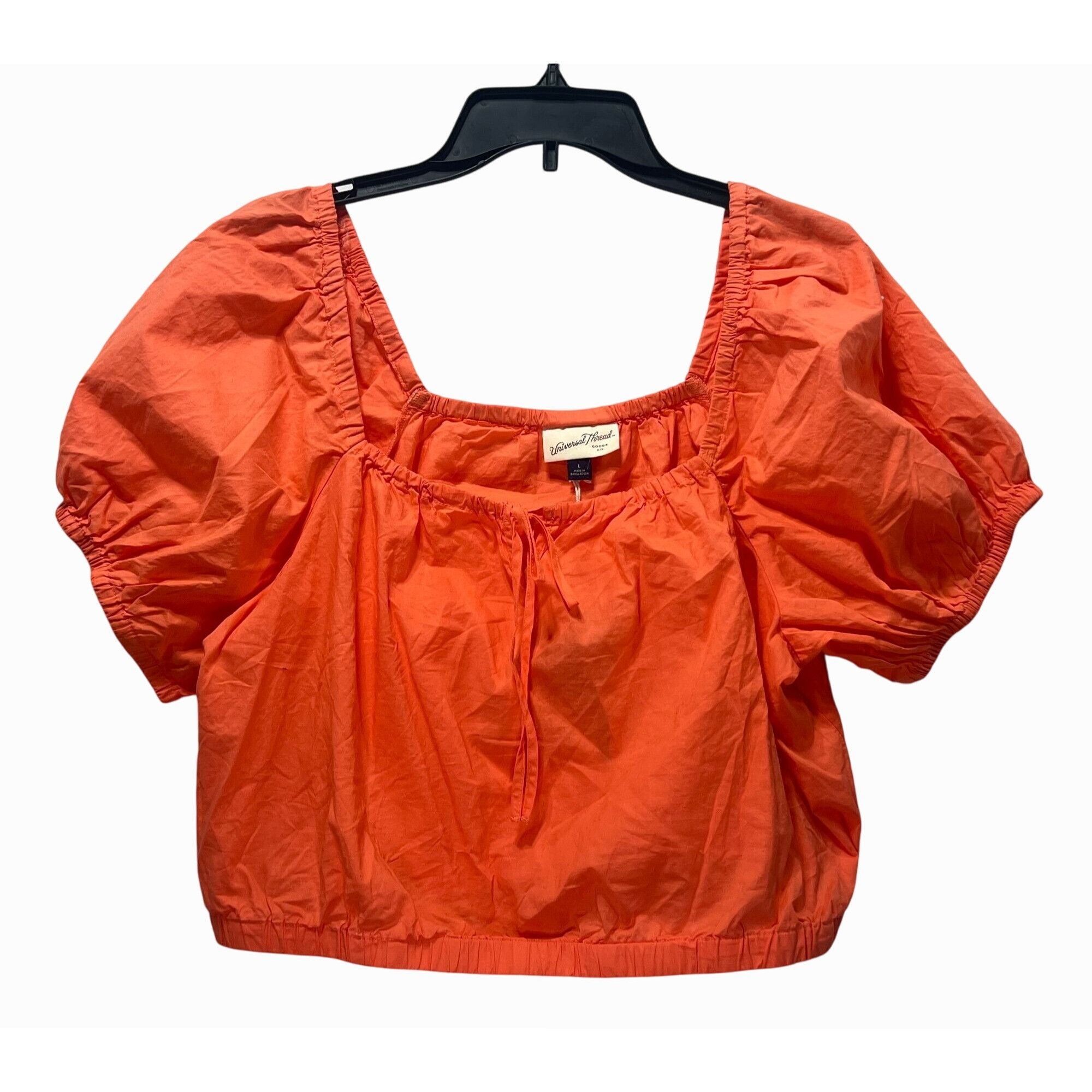 Other Universal Thread - Women's Puff Short Sleeve Peasant Top - O Size L / US 10 / IT 46 - 2 Thumbnail