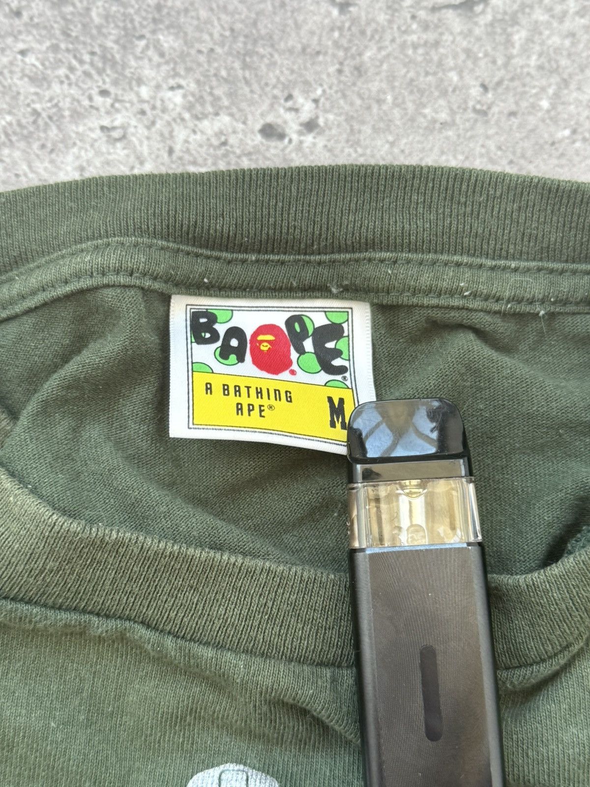 Bape Bape shark green tee Size US M / EU 48-50 / 2 - 3 Thumbnail