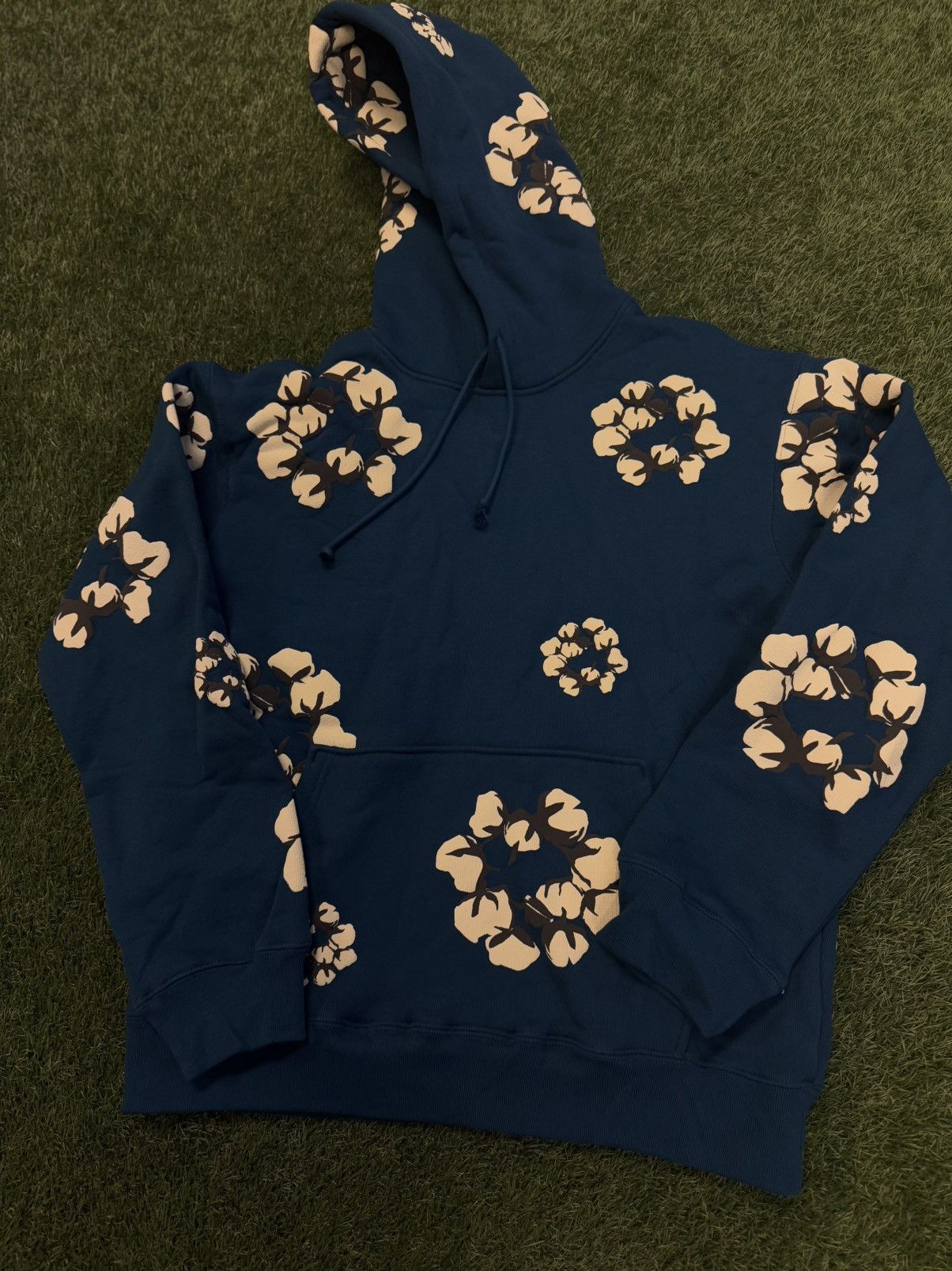 Cactus Plant Flea Market × DENIM TEARS Denim Tears CPFM Blue Cotton Wreath Hoodie (M) (NEW) Size US M / EU 48-50 / 2 - 3 Thumbnail