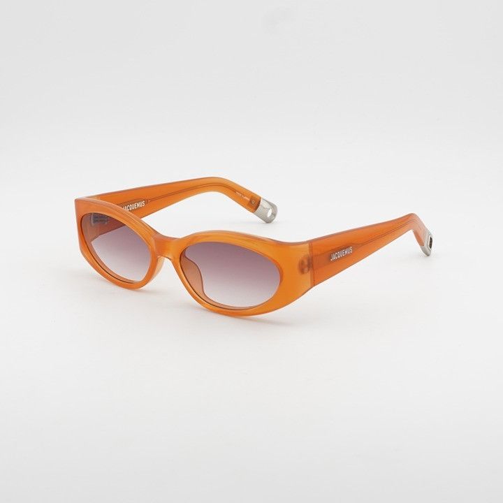 Jacquemus Jacquemus OVALO JAC/4 C10 Sunglasses Amber Cat Eye Frame Size ONE SIZE - 1 Thumbnail