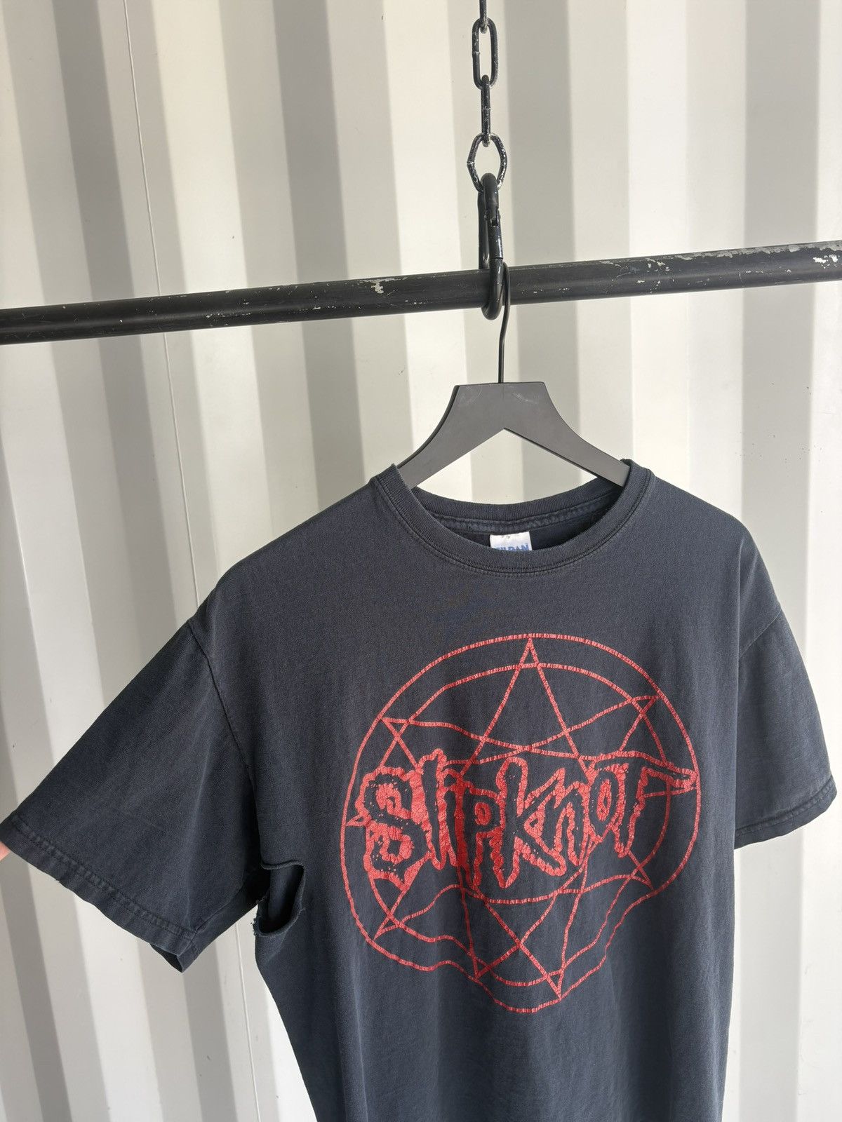 Band Tees Vintage Slipknot Pentagram Shirt Faded Distressed Grunge Size US L / EU 52-54 / 3 - 6 Thumbnail