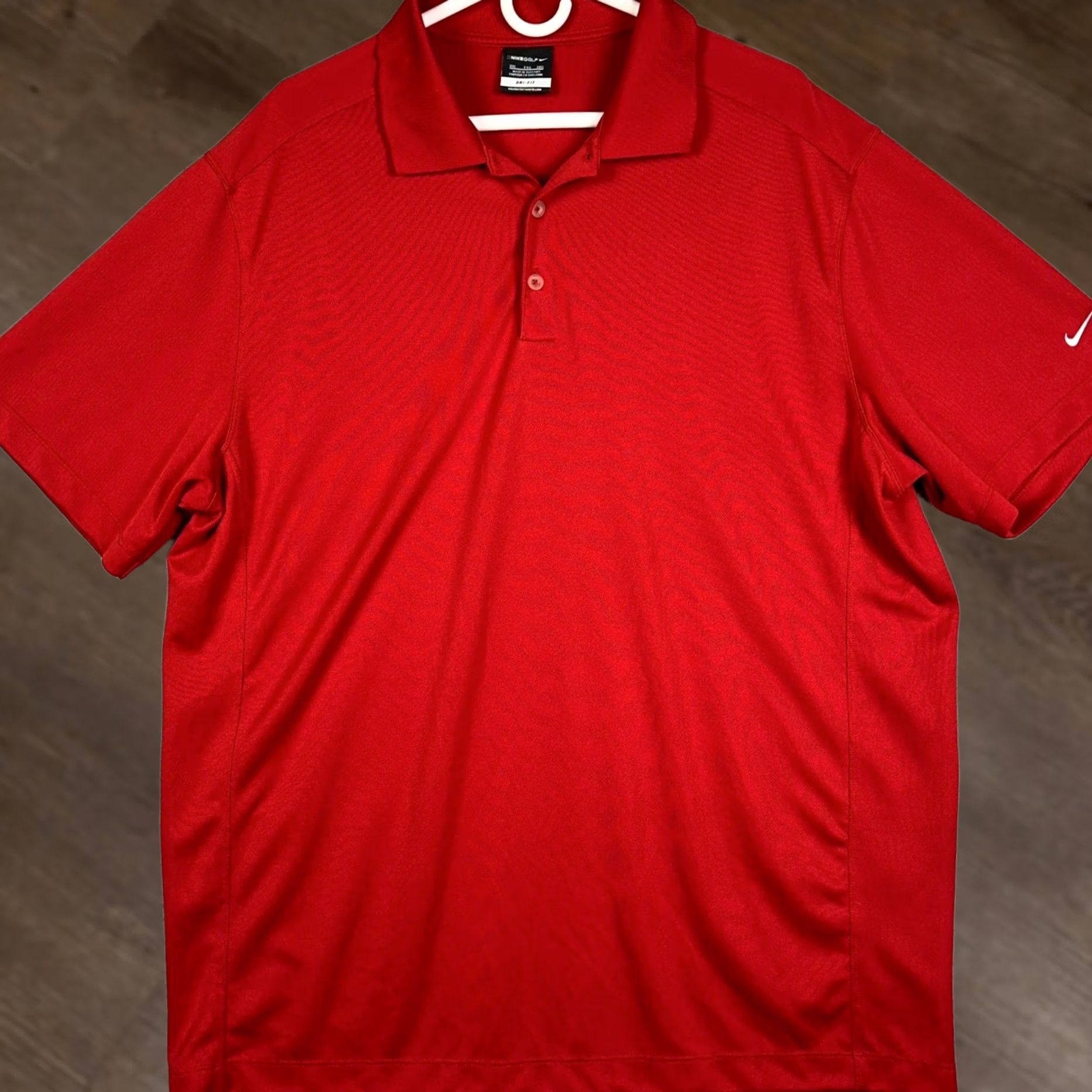Nike Nike Golf Polo Shirt Mens 2XL Red Dri-FIT Performance Rugby Swoosh Short Sleeve Size US XXL / EU 58 / 5 - 1 Thumbnail