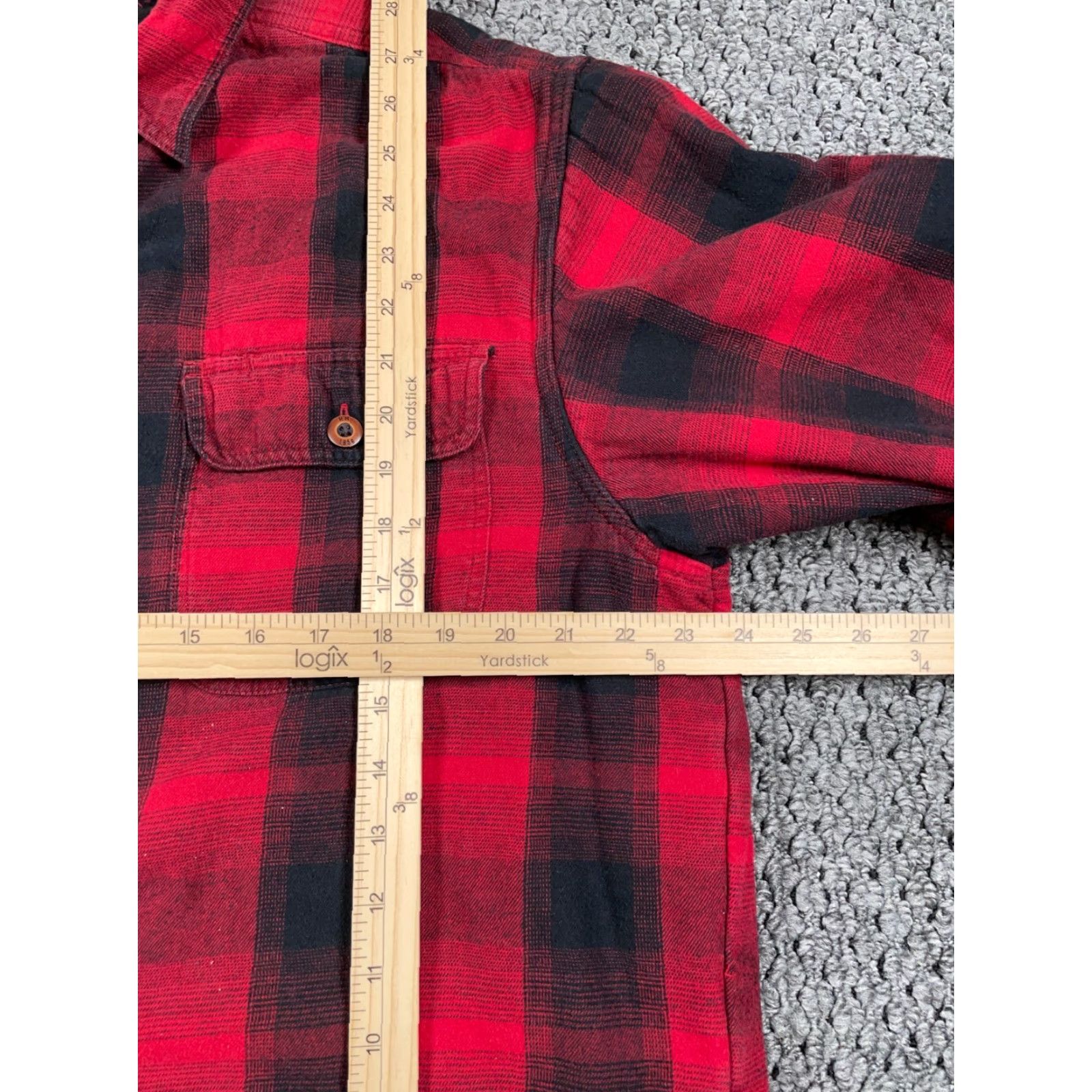 Vintage VINTAGE RedHead Flannel Shirt Jacket Adult Large Red Black Check Plaid Heavyweight Lined Pockets 90s Grunge Retro Mens Size US L / EU 52-54 / 3 - 6 Thumbnail