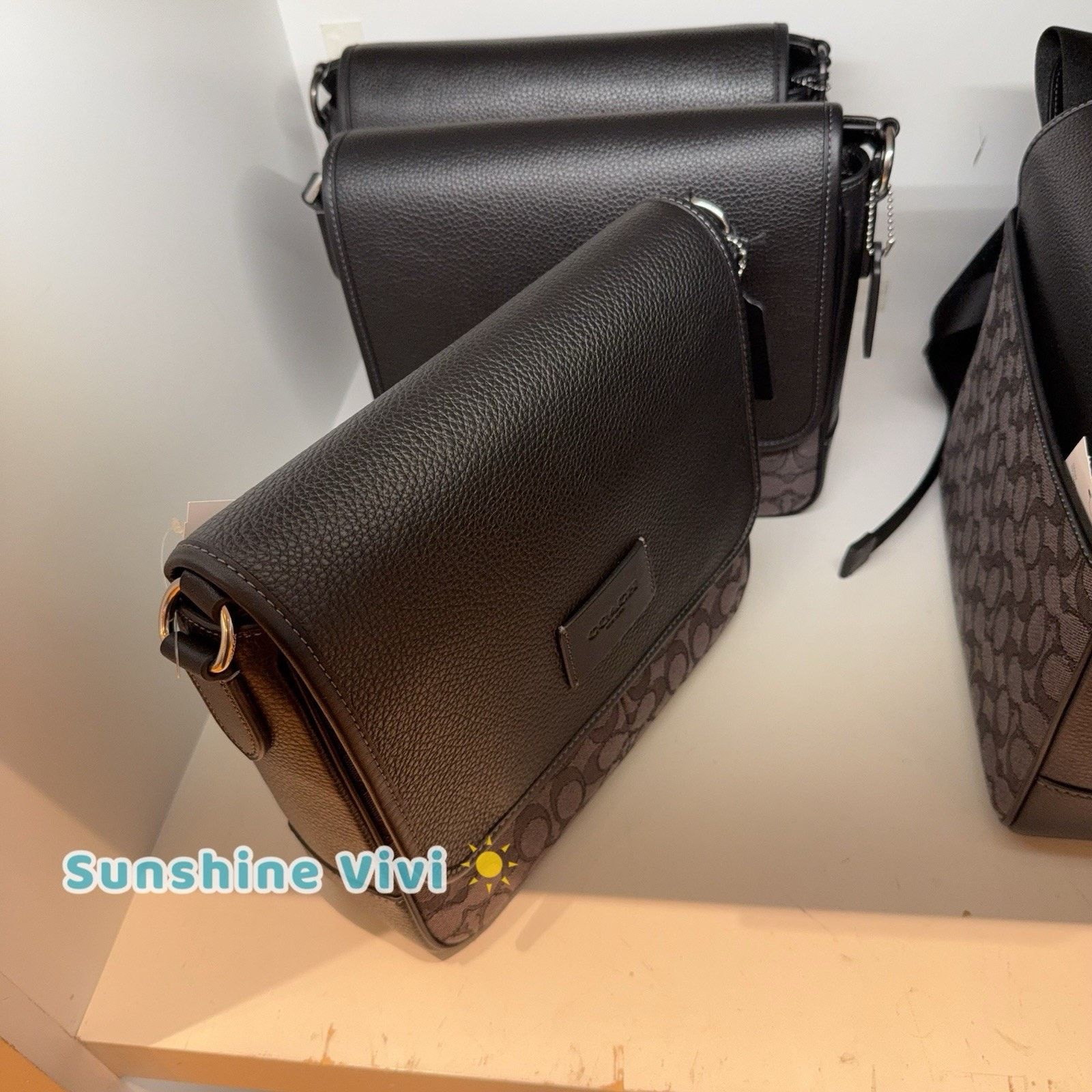 Coach NWT COACH Sprint Map Bag 25 CE534 CHARCOAL/BLACK Size ONE SIZE - 2 Thumbnail