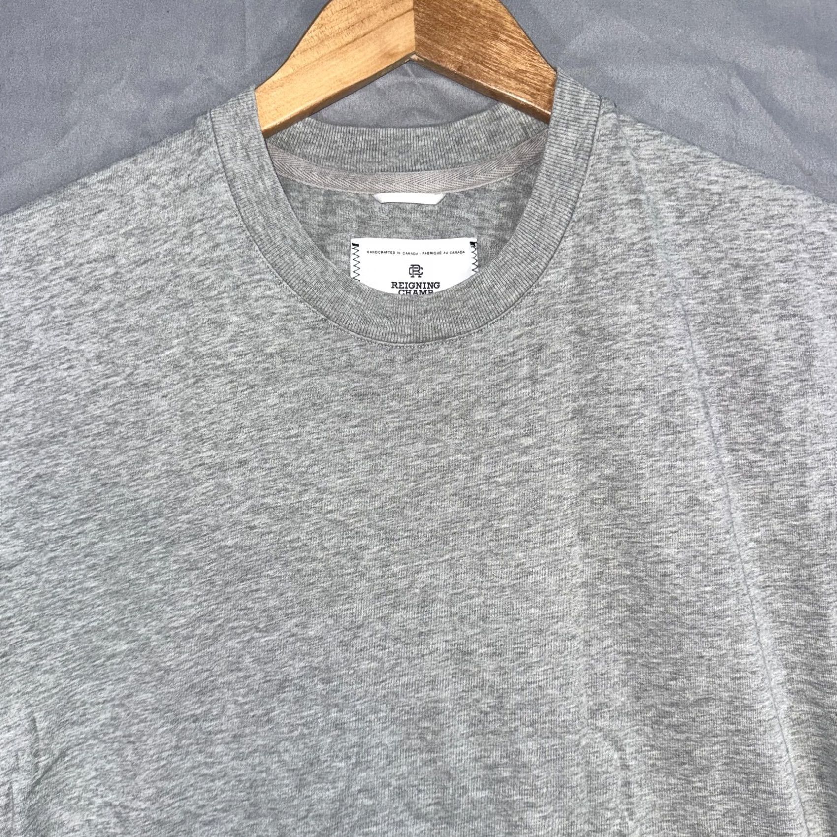 Reigning Champ VINTAGE Reigning Champ Shirt Mens M Gray Crewneck Cotton Tee Size US M / EU 48-50 / 2 - 3 Thumbnail
