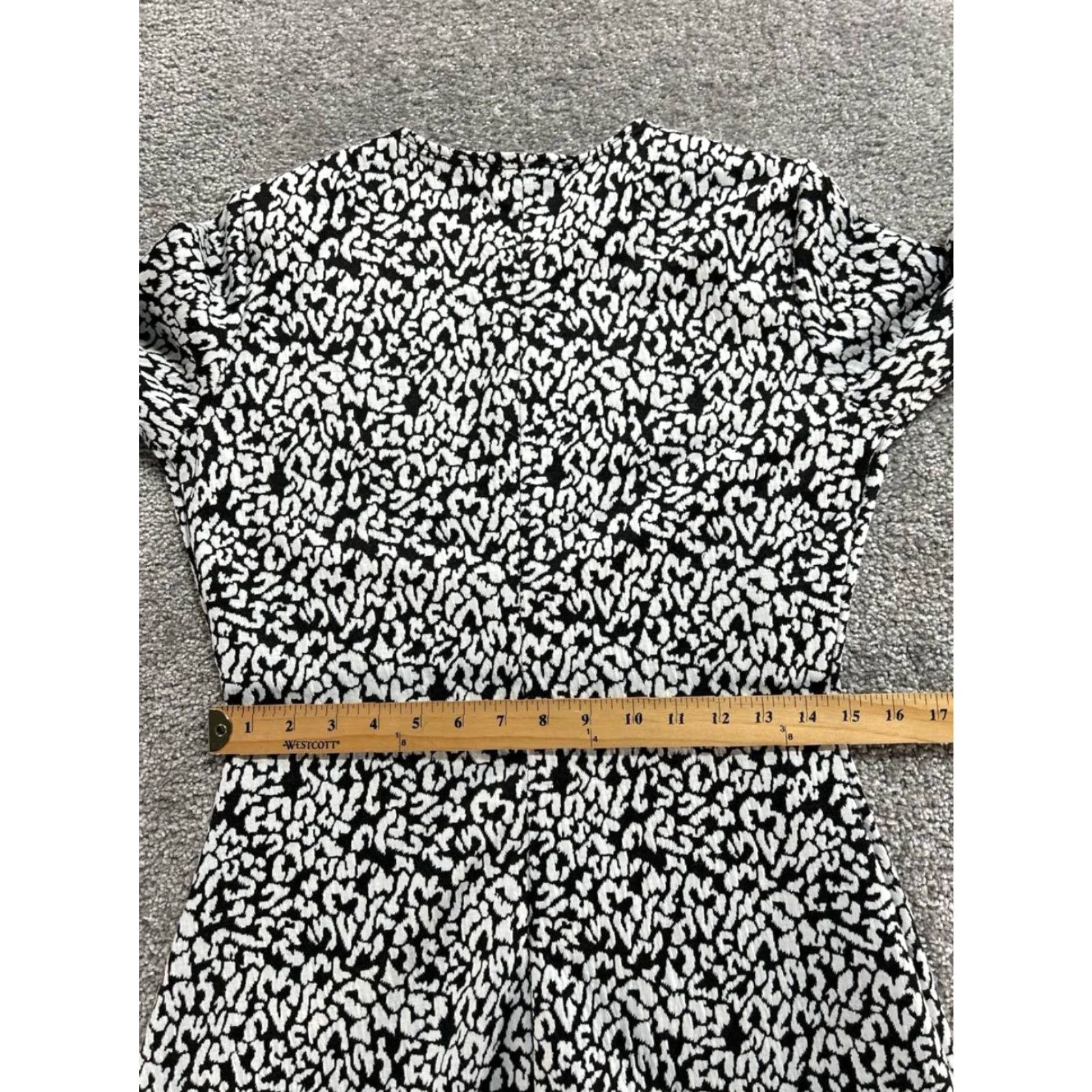 Reformation Reformation Kenmare Mini Dress Black Jacquard Knit Leopard Print Womens Large Size L / US 10 / IT 46 - 4 Thumbnail