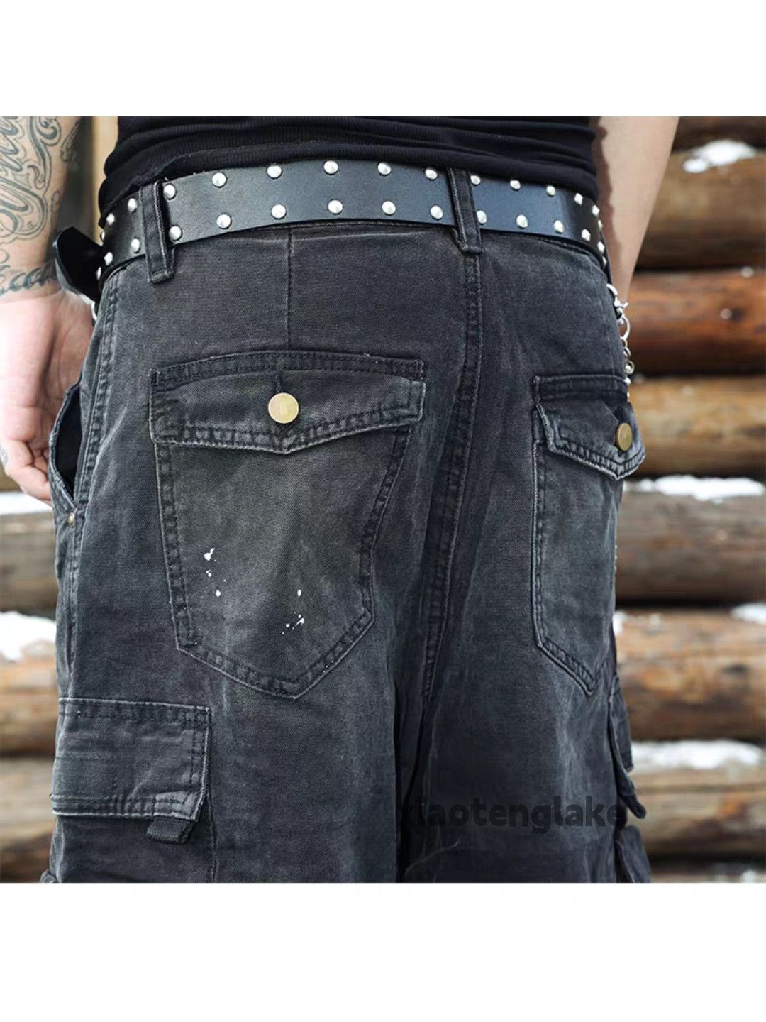 Vintage Custom washed faded loose baggy skate hiphop jeans Size US 32 / EU 48 - 10 Thumbnail