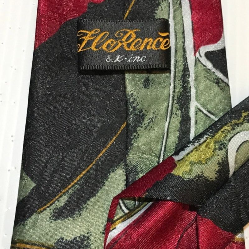 Other FloRence & K-inc. Abstract Pattern Long Wide Silk Necktie Size ONE SIZE - 2 Thumbnail