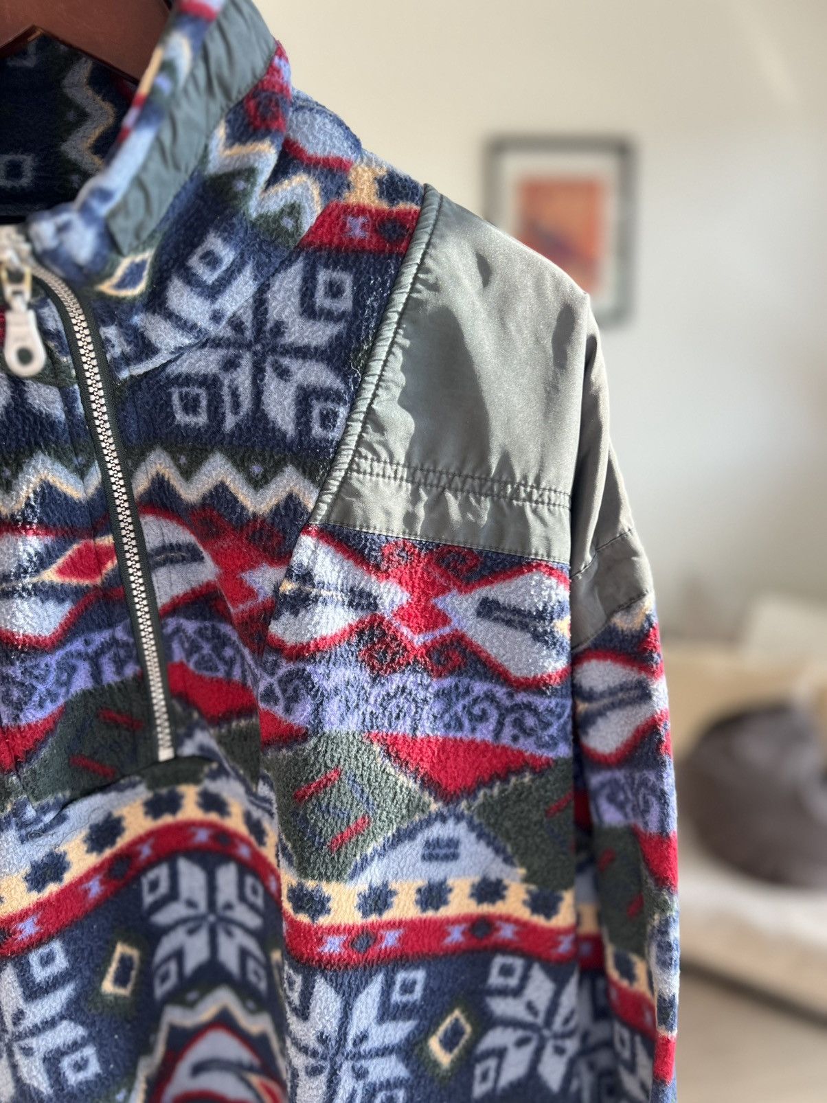 Other Vintage 90s Patterned Fleece Sweatshirt Patagonia Style Size US M / EU 48-50 / 2 - 2 Thumbnail