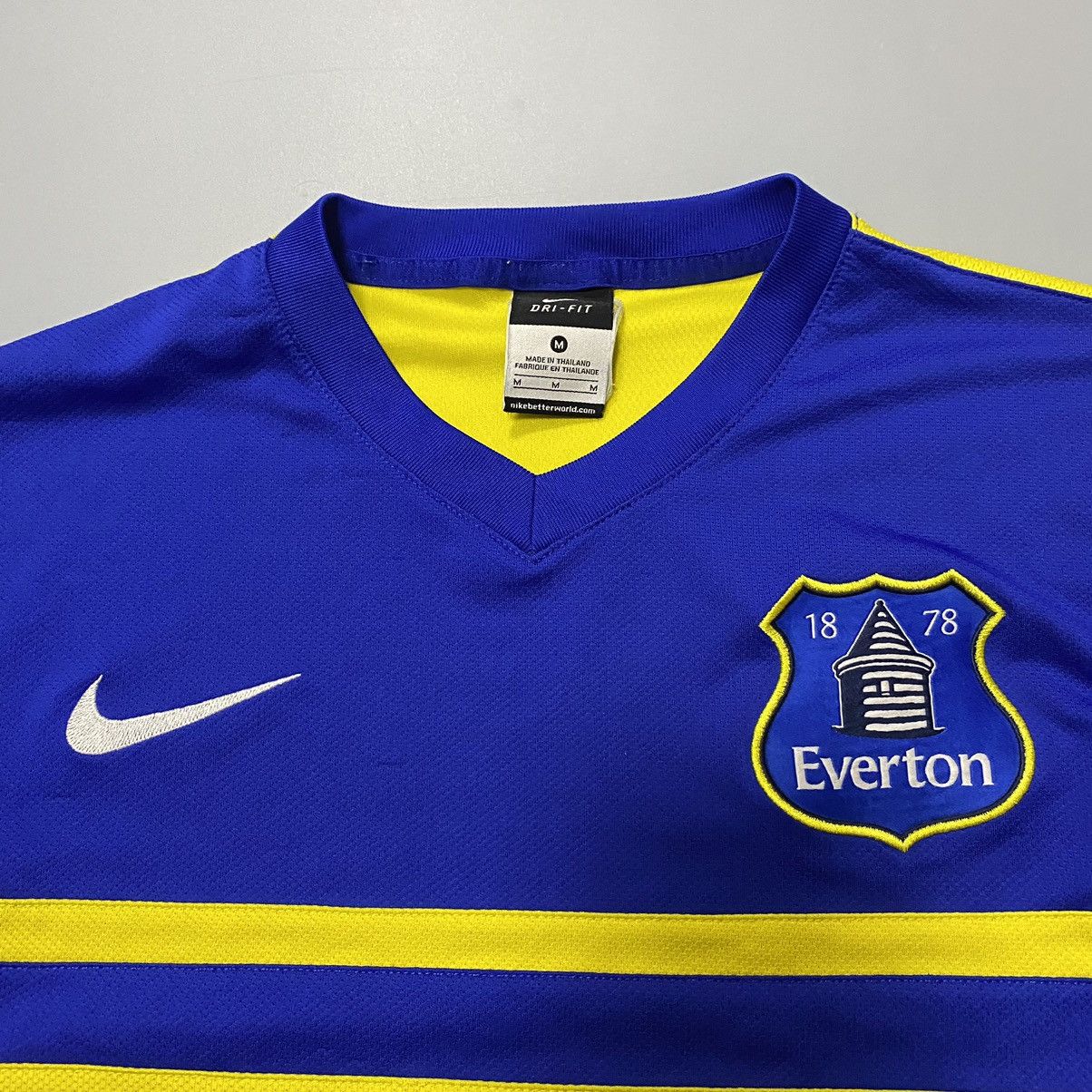 Nike Everton FC 2013/2014 Away Long Sleeve Jersey Football Shirt Size US M / EU 48-50 / 2 - 5 Thumbnail