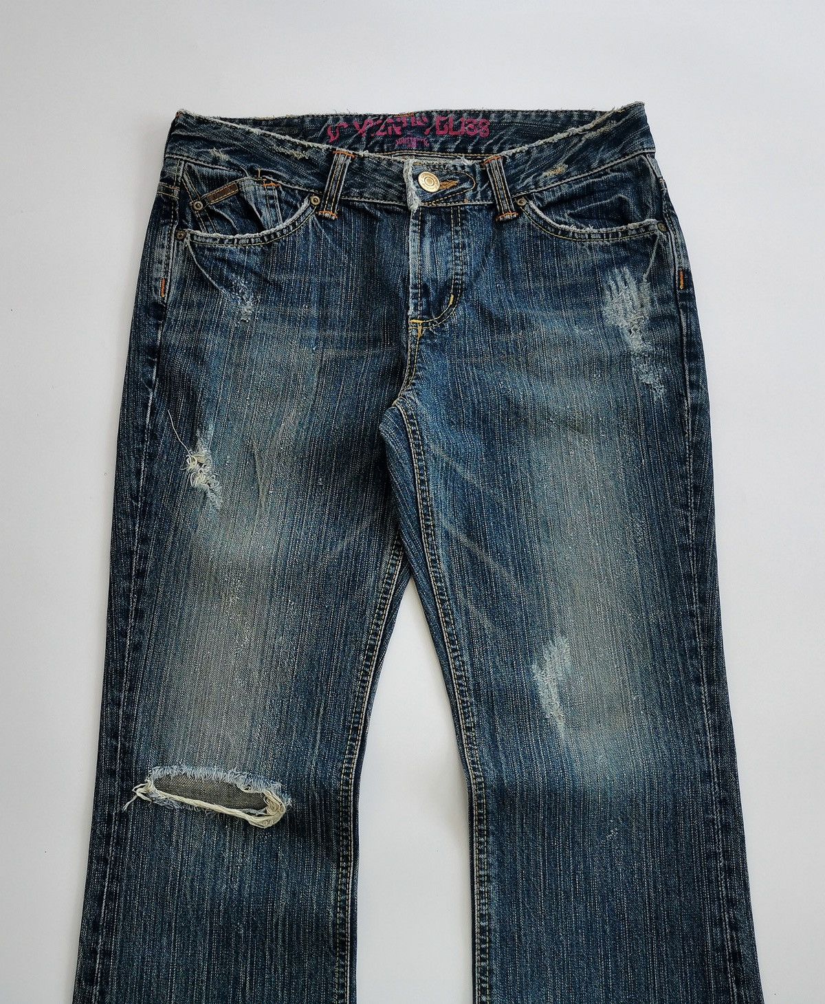 Edwin Bootcut Edwin Something Vienus Distressed Denim Jeans Size 30" / US 8 / IT 44 - 2 Thumbnail