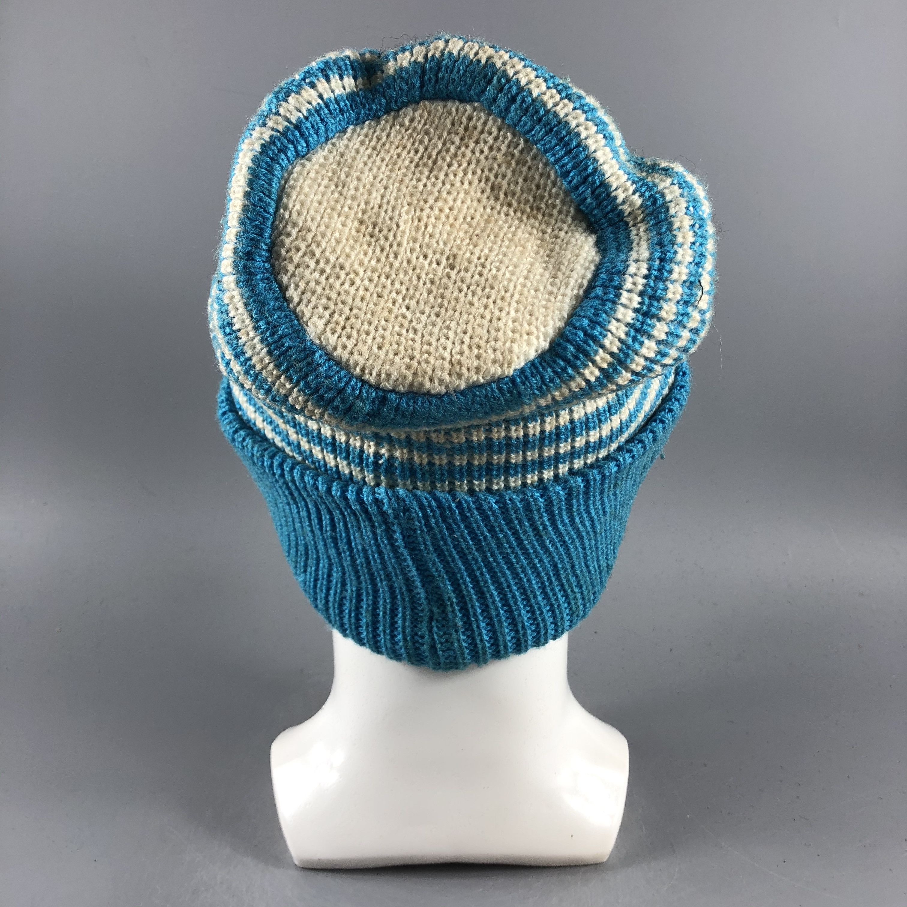 Japanese Brand × Vintage Unknown Stripe Ribbed Beanie Snow Hat Snow Cap -D490 Size ONE SIZE - 2 Thumbnail