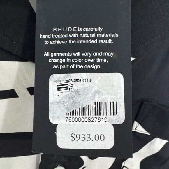Rhude Rhude Strada Silk Shirt White Black Men’s Size Medium Size US M / EU 48-50 / 2 - 4 Thumbnail
