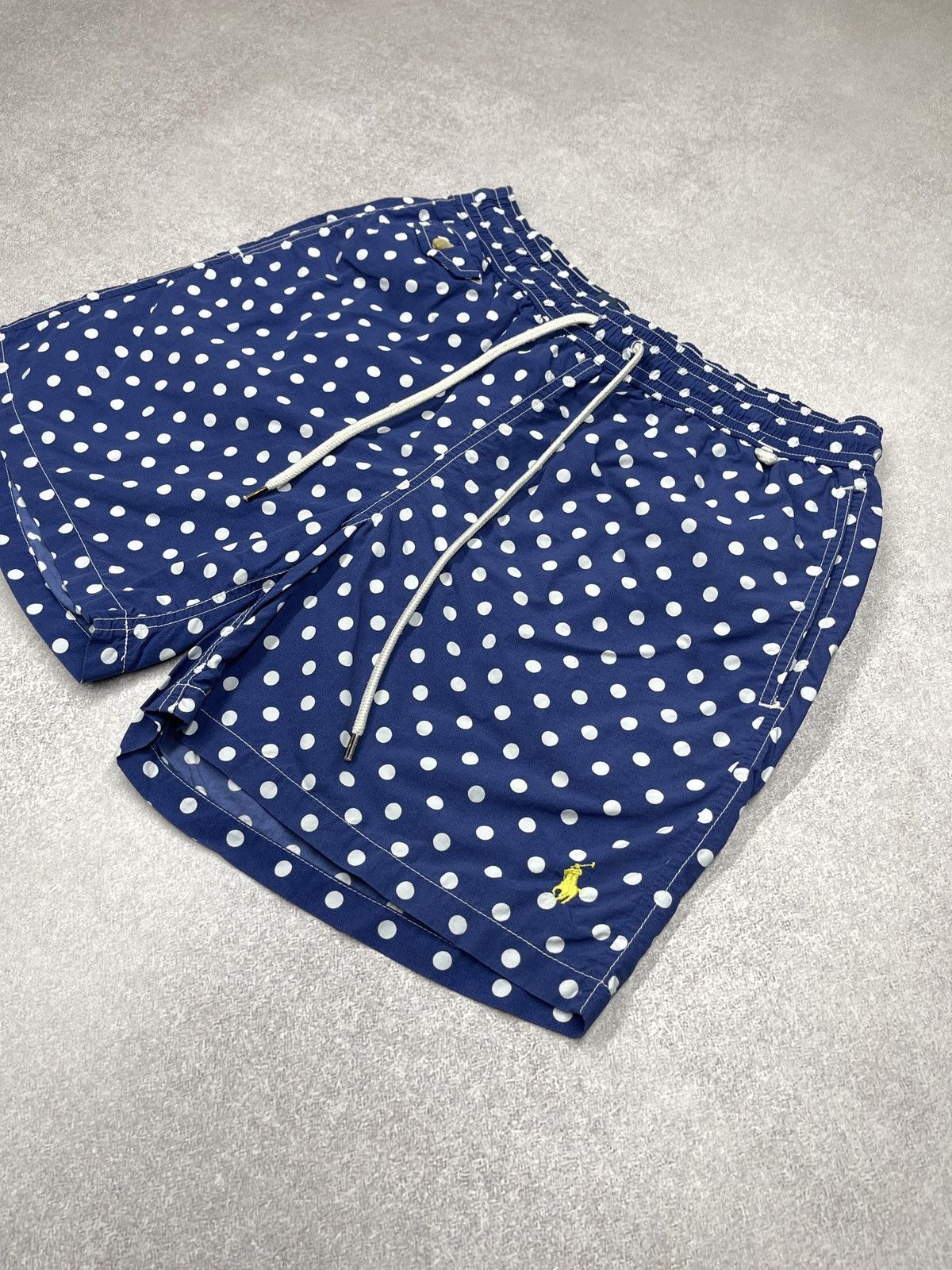 Polo Ralph Lauren Vintage Polo Ralph Lauren Polka dot Shorts Navy Y2K Rugby Size US 32 / EU 48 - 3 Thumbnail