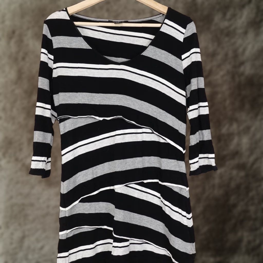 White House Black Market WHITE HOUSE BLACK MARKET LONG SLEEVE STRIPED TOP WOMENS SZ S Size S / US 4 / IT 40 - 1 Thumbnail