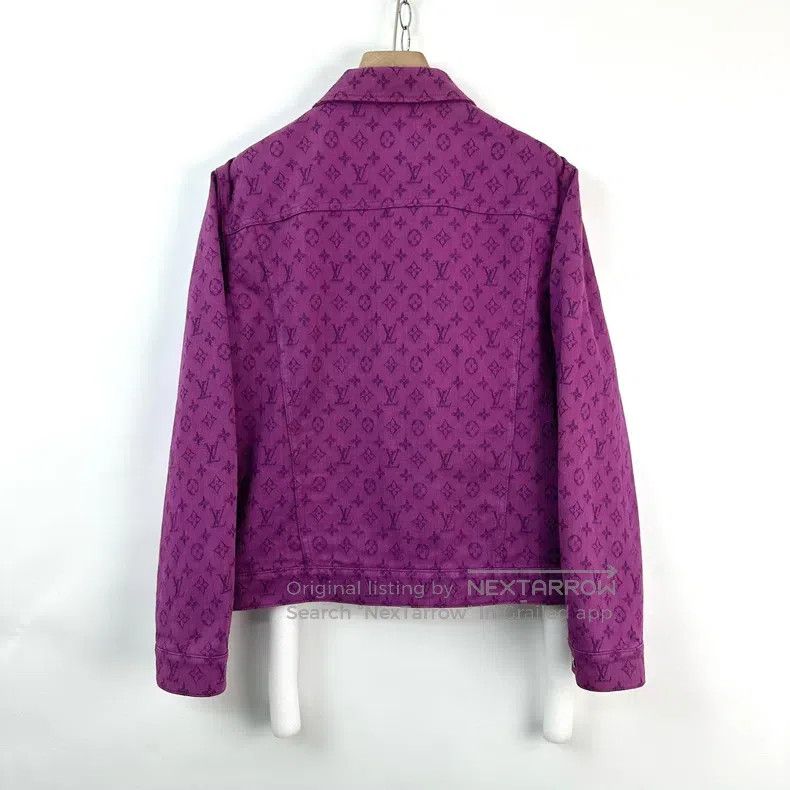 Louis Vuitton Louis Vuitton Purple full logo denim jacket Size US L / EU 52-54 / 3 - 2 Thumbnail