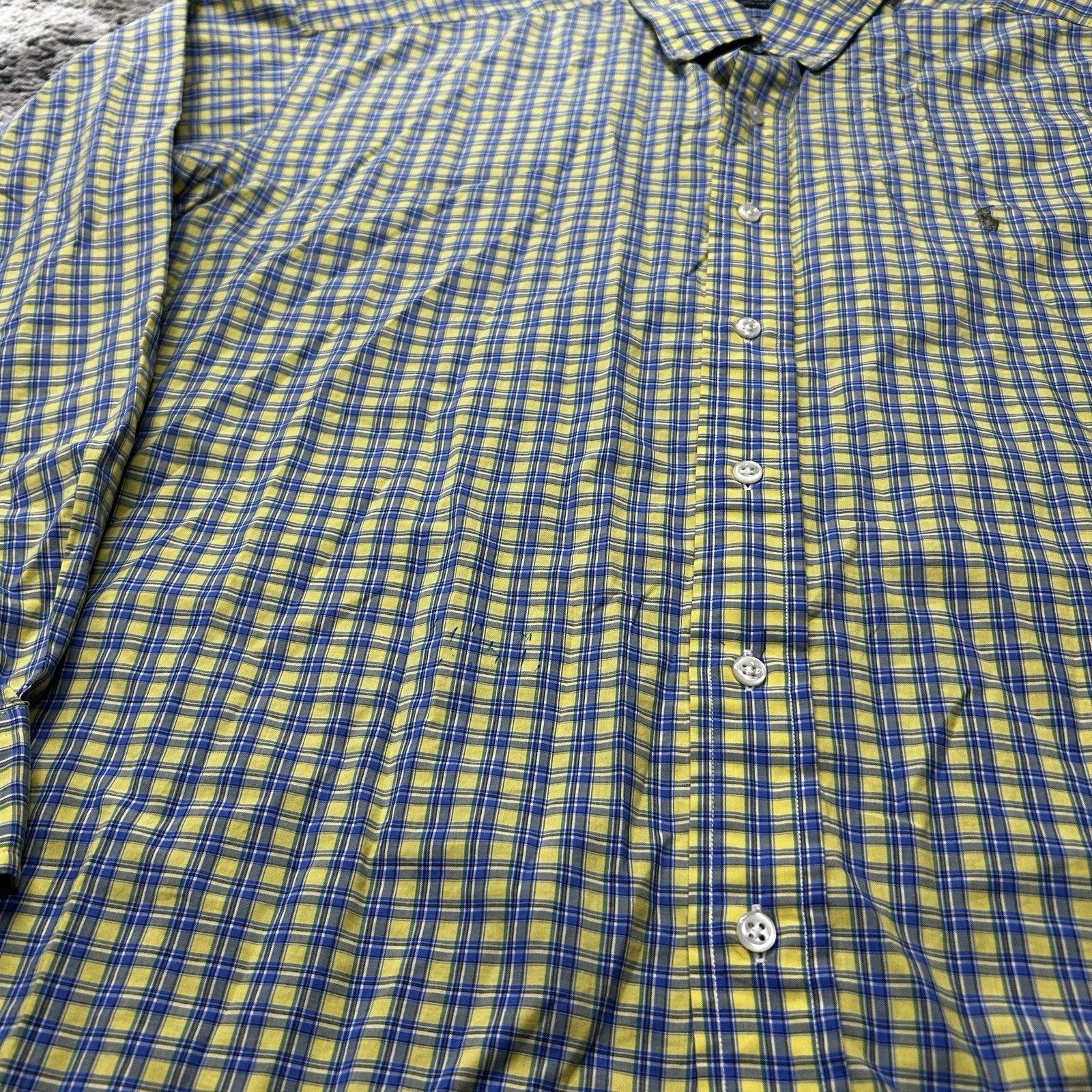 Lauren Ralph Lauren Polo Ralph Lauren Mens Medium Blake Cotton Yellow Plaid Size US XL / EU 56 / 4 - 6 Thumbnail