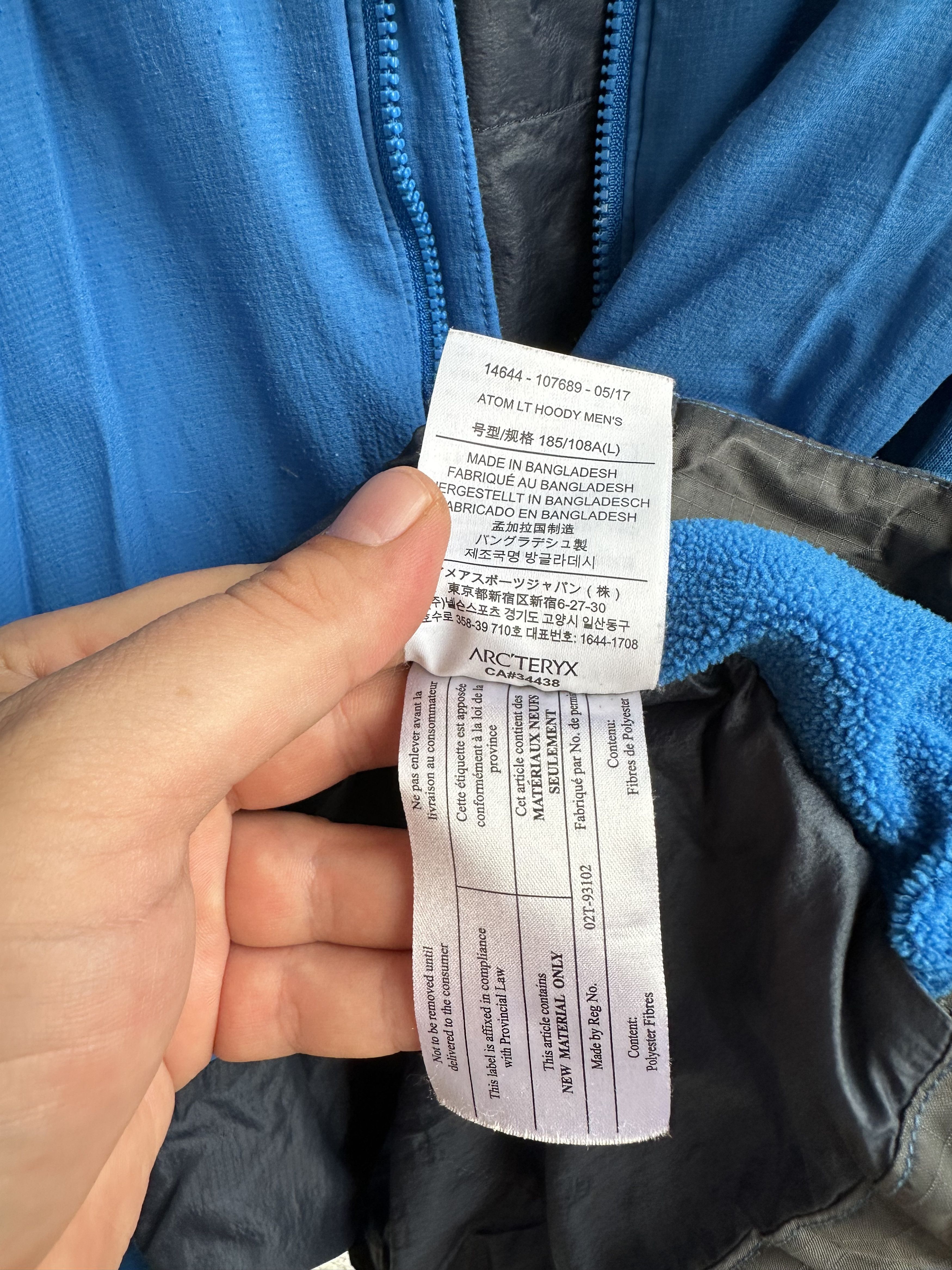 Arc'teryx blue atom lt hoody Size US L / EU 52-54 / 3 - 8 Thumbnail