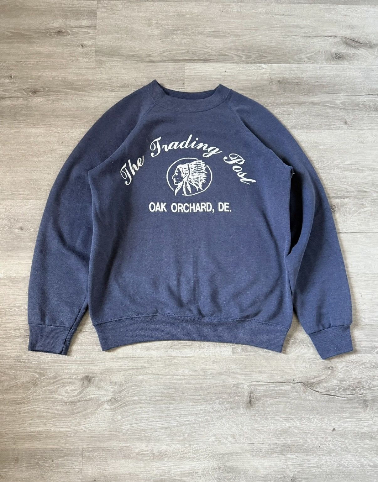 Vintage Vintage 80s Navy Sweatshirt Size US M / EU 48-50 / 2 - 2 Thumbnail