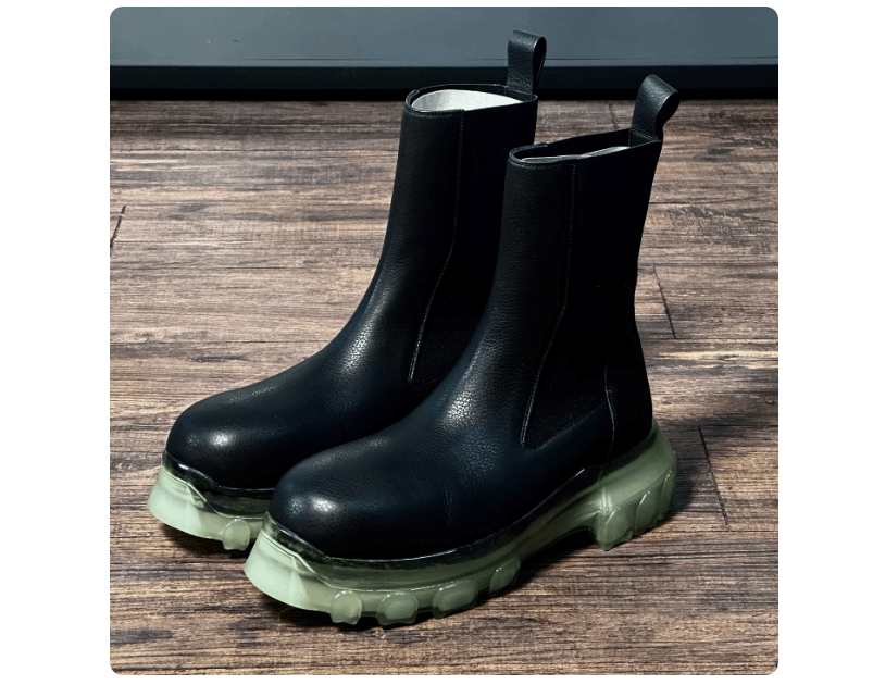 Rick Owens Rick Owens Men's Clear Sole Leather Chelsea Boots Size US 6 / EU 39 - 2 Thumbnail