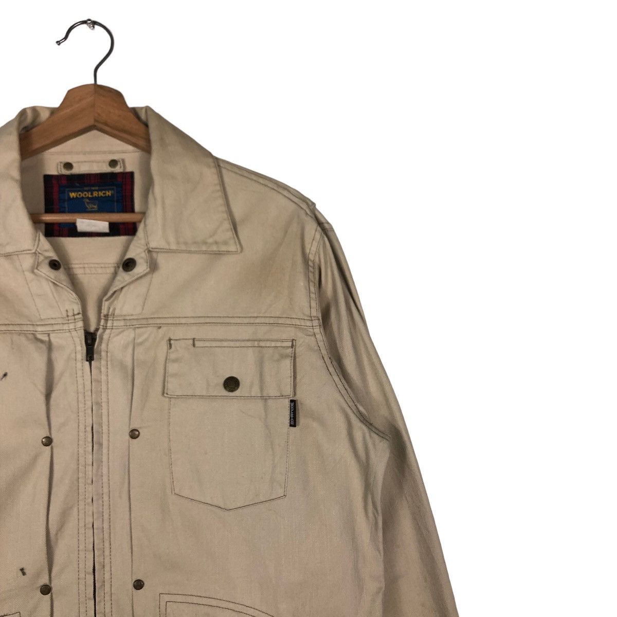 Woolrich Woolen Mills 🔥Vintage Biker Jacket Woolrich Blanket Tartan Lining Size US L / EU 52-54 / 3 - 6 Thumbnail