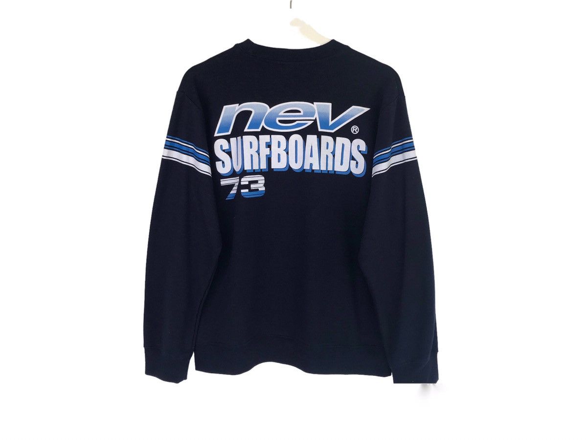 Vintage NEV SURFBOARD 73 big spellout logo sweatshirt Size US M / EU 48-50 / 2 - 1 Thumbnail
