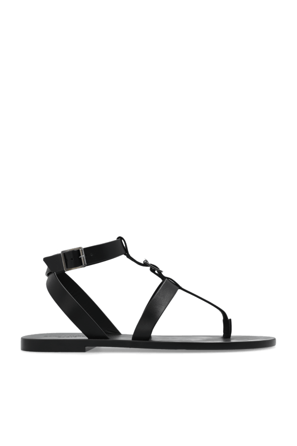 Saint Laurent Paris oc11z1125 Flat Sandals in Black Size US 8 / EU 41 - 1 Thumbnail