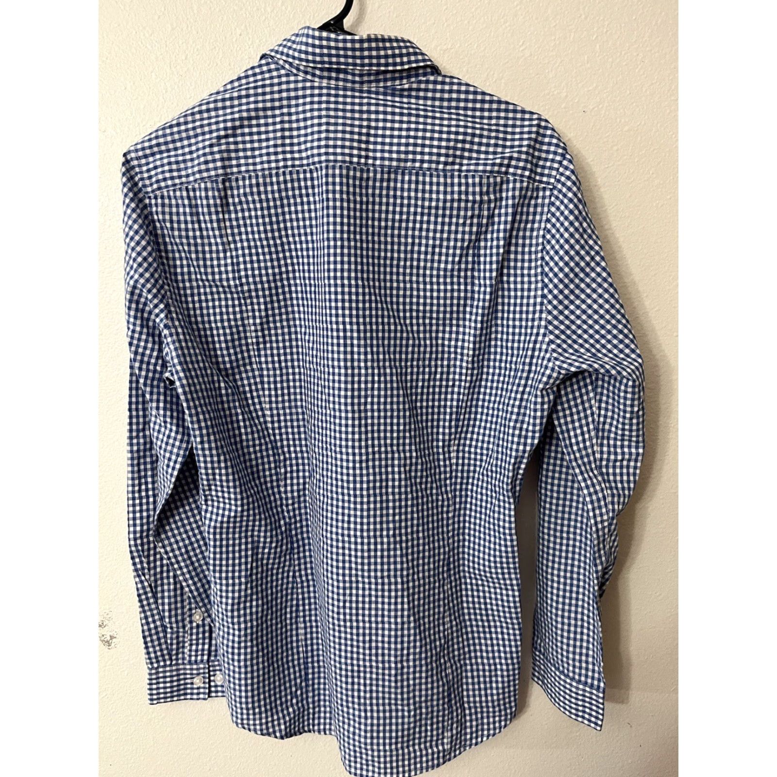 H&M H&M Shirt Mens Small Blue Gingham Slim Fit Button Up Long Sleeve Casual Preppy Shirt Size US S / EU 44-46 / 1 - 2 Thumbnail