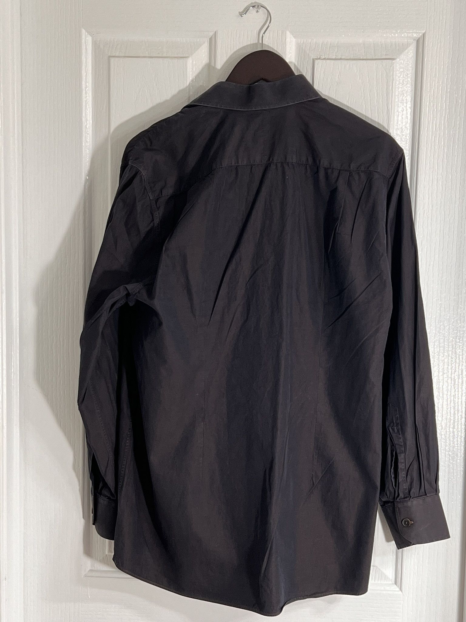 Louis Vuitton LOUIS VUITTON Irredescent Long Sleeve Dress Shirt Black 44 Size US L / EU 52-54 / 3 - 5 Thumbnail