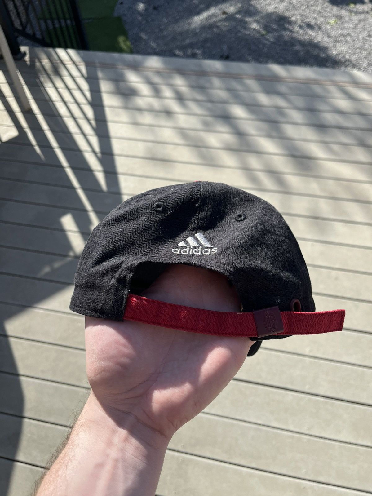 Adidas Vintage Adidas AC Milan Serie-A Three Stripe Logo Cap Size ONE SIZE - 2 Thumbnail