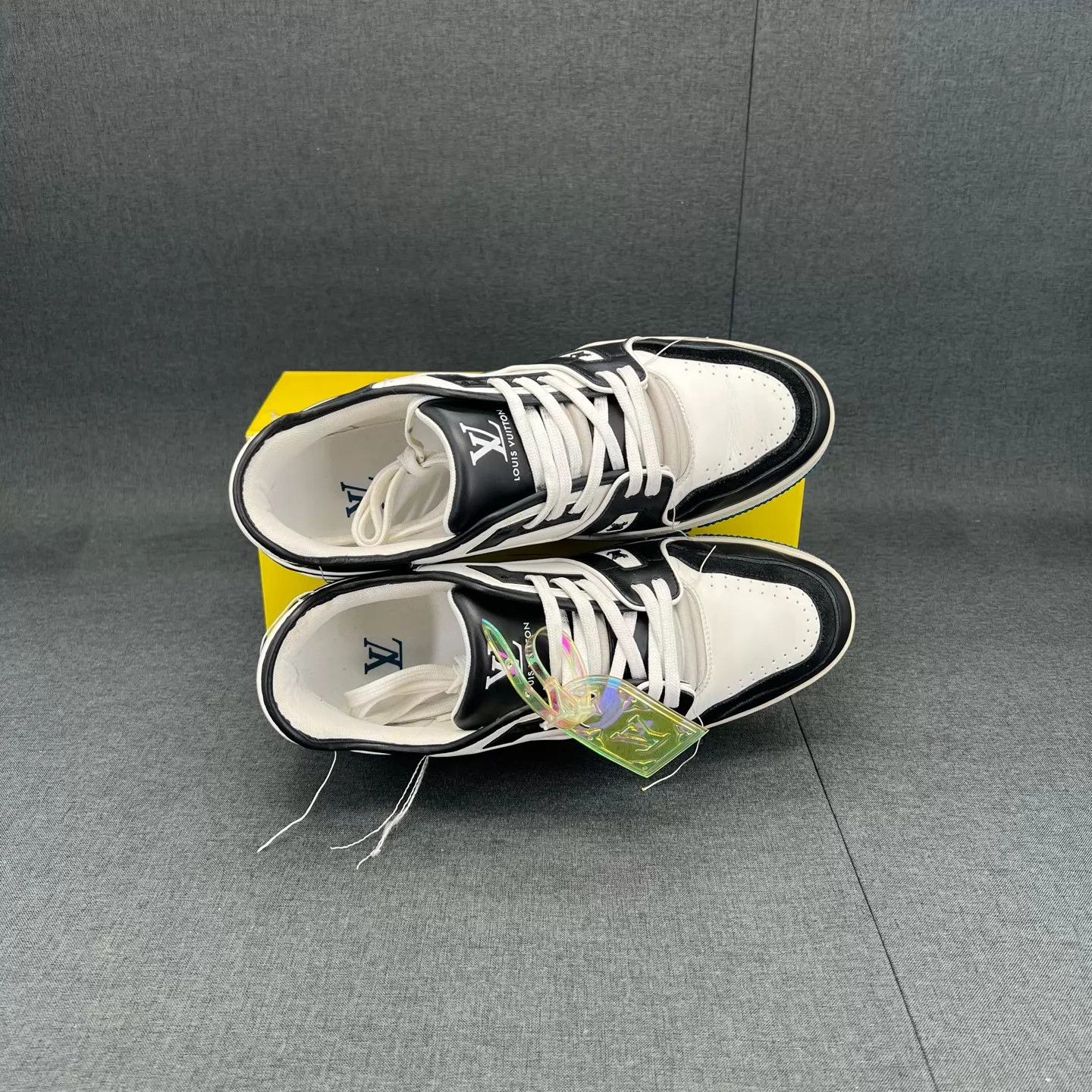 Louis Vuitton LV Trainer Fragment Black Blue 9.5 Size US 9.5 / EU 42-43 - 7 Thumbnail