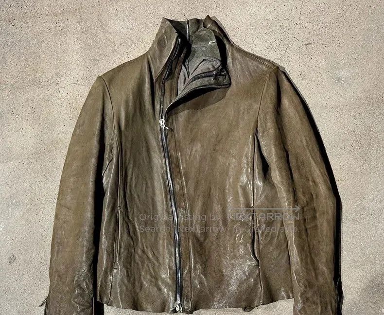 Guidi Baby Calf Leather High Neck Jacket .