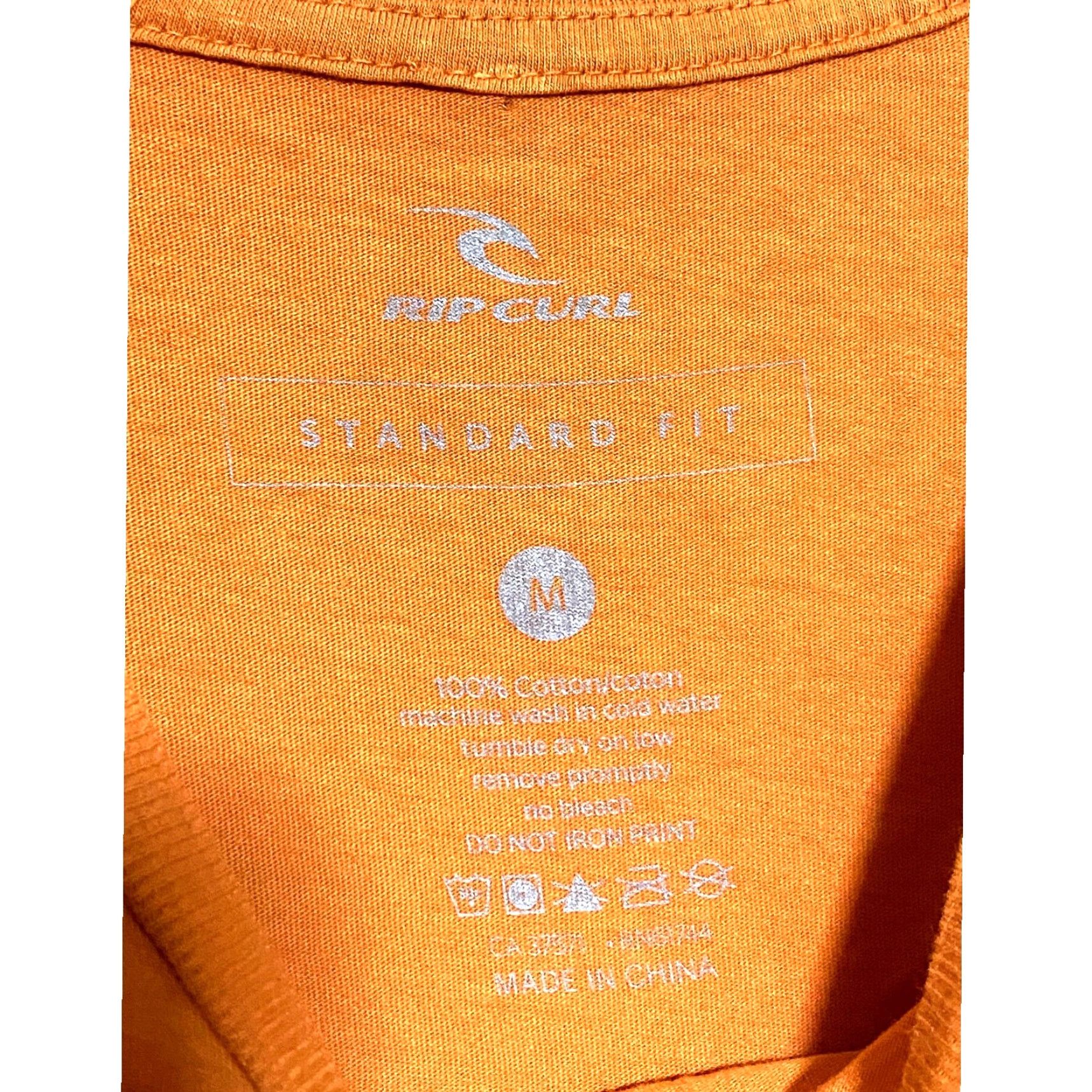 Rip Curl Rip Curl Pocket Shirt Mens M Orange Palm Trees Tropical Hawaiian Standard Fit Shirt Size US M / EU 48-50 / 2 - 6 Thumbnail