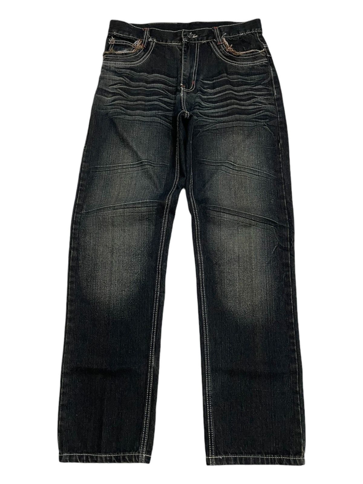 GOSTAR DE FUGA Fashion Wear Pocket Stud Whisker Muddy Pants Size US 31 - 2 Thumbnail