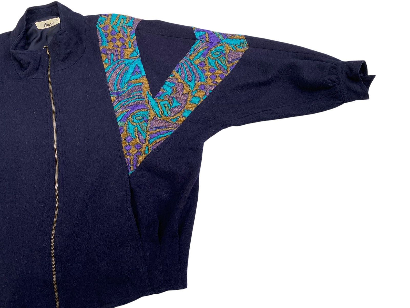 Japanese Brand × Vintage Vtg Wool Jacket Issey Miyake Style Size US L / EU 52-54 / 3 - 4 Thumbnail