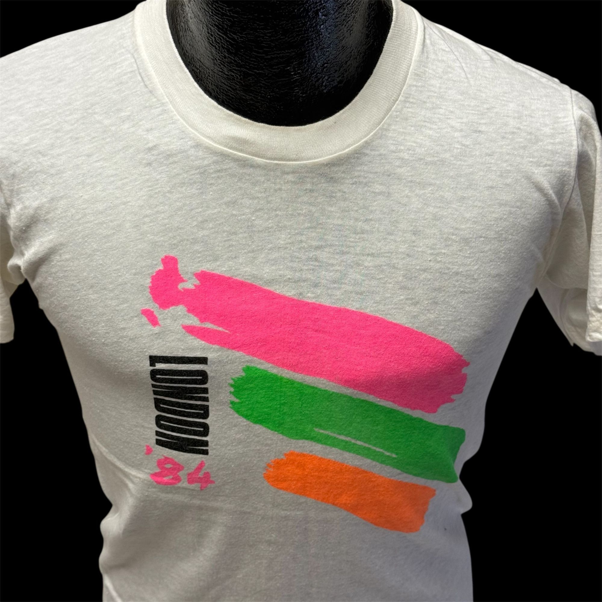 Other NOS 80's Screen Stars LONDON 1984 NEON Paint SPLAT T Shirt M Size US M / EU 48-50 / 2 - 4 Thumbnail