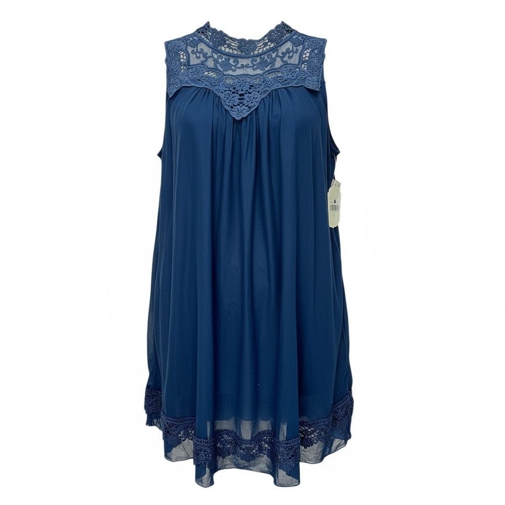 Other Altar'd State Blue Lace Sleeveless Dress MEDIUM Cottagecore Size M / US 6-8 / IT 42-44 - 1 Thumbnail