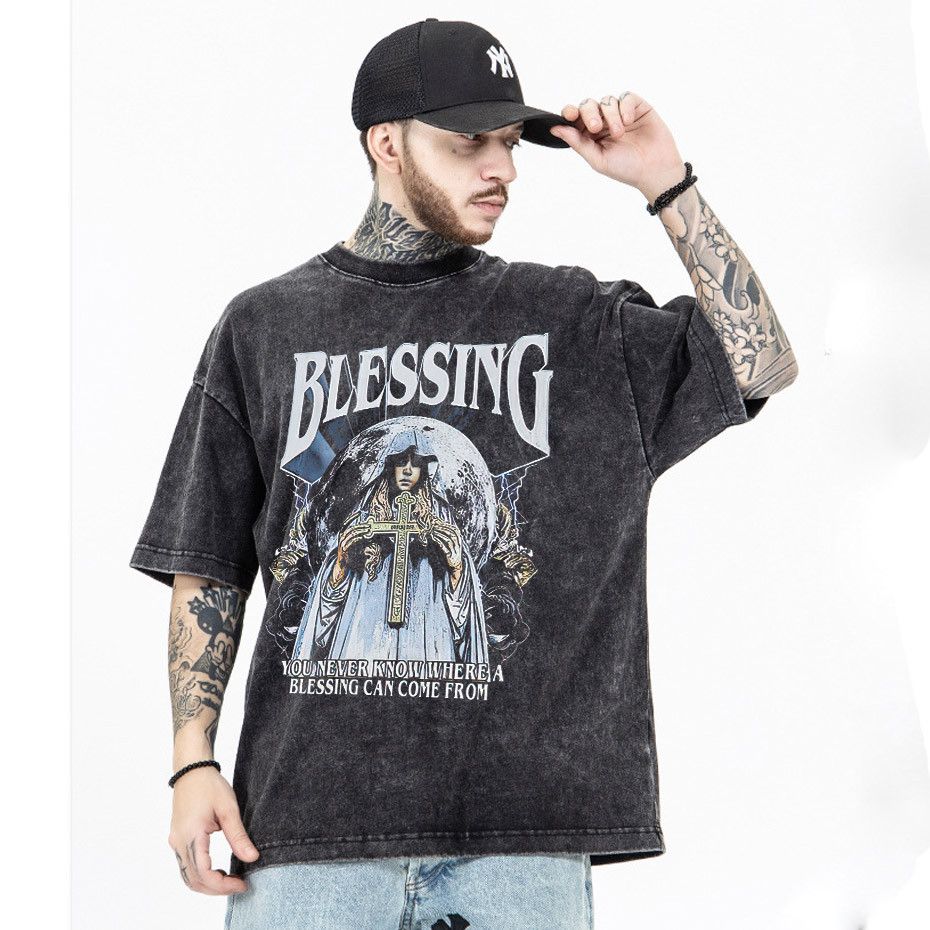 Japanese Brand Vintage High Street Blessing Cross Tee Size US L / EU 52-54 / 3 - 3 Thumbnail