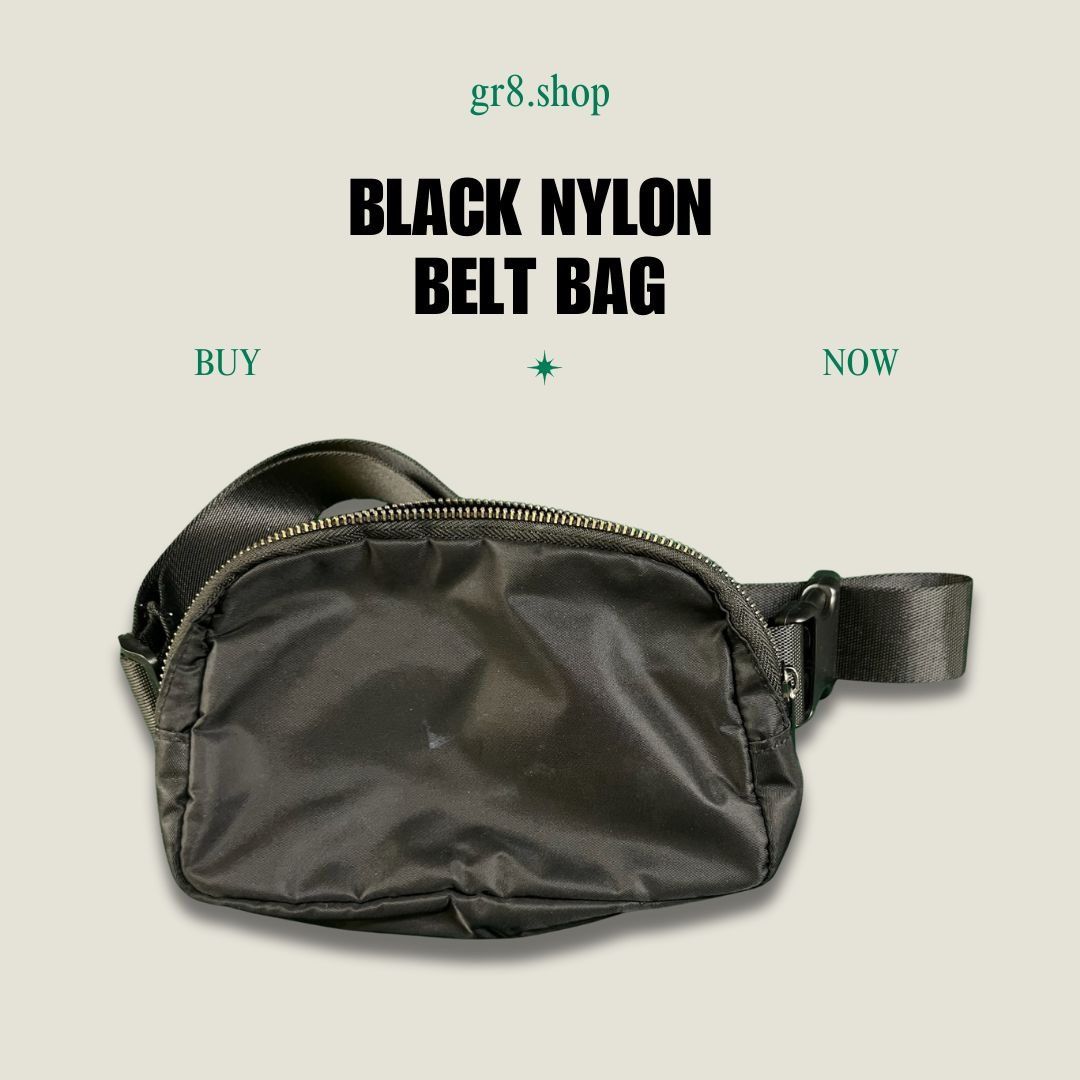 Other Black Nylon Compact Waist Pack With Adjustable Strap & Multi Size ONE SIZE - 1 Thumbnail