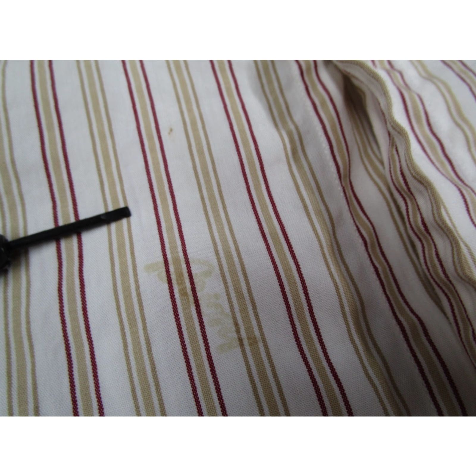 Brioni VINTAGE Brioni Dress Shirt Large 16 Beige Striped Long Sleeve Button Up Italian Designer Mens Size 42R - 5 Thumbnail