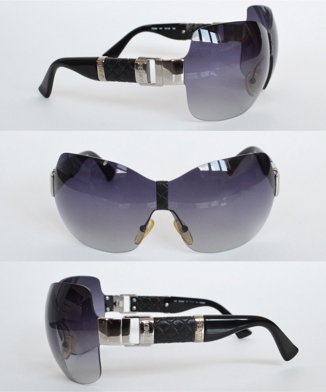 FENDI Sunglasses Gradient Glasses Logo Black Purple FS448