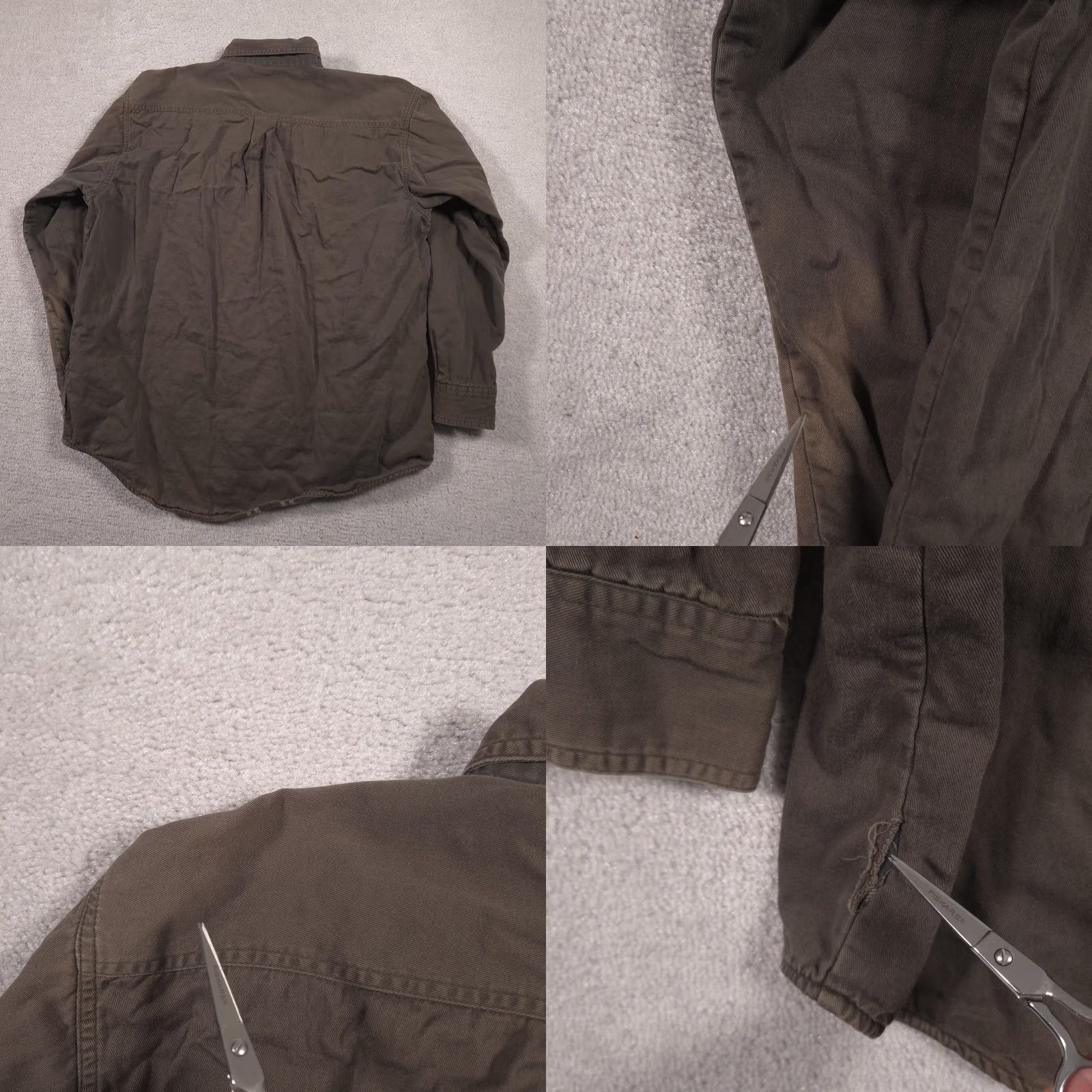 Vintage Expeditions Shirt Mens Large Green Twill Flannel Lined Button Front Workwear Size US L / EU 52-54 / 3 - 10 Thumbnail