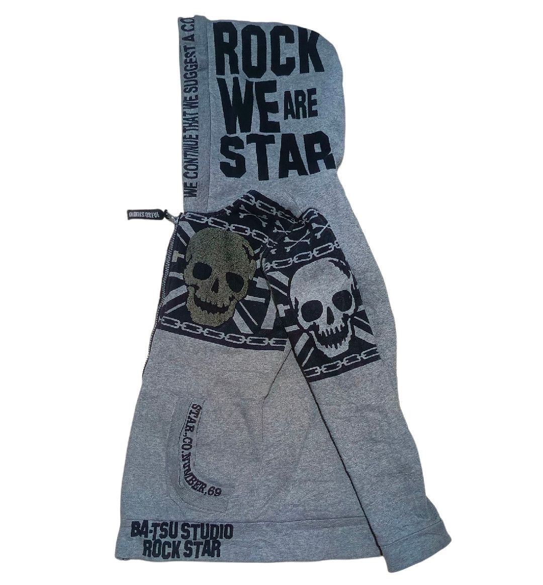 Japanese Brand × Seditionaries Batsu Club 🇯🇵 Rock Star Punk Skulls Goth Hoodie Size S / US 4 / IT 40 - 3 Thumbnail