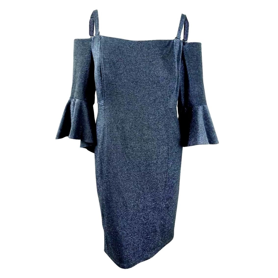 Other PLUS Size 14W | R&M RICHARDS Navy Metallic Sheath | NWT Size XL / US 12-14 / IT 48-50 - 6 Thumbnail