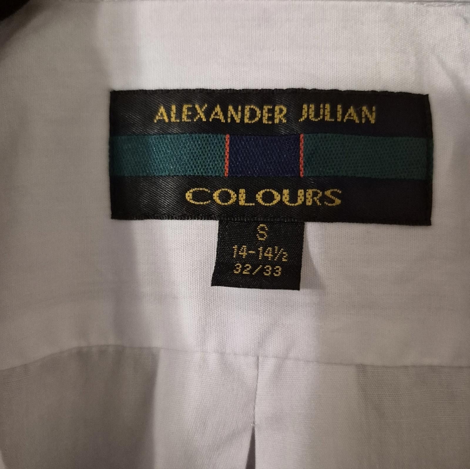 Alexander Julian Alexander Julian Colours White Casual Shirt Small Size US S / EU 44-46 / 1 - 3 Thumbnail