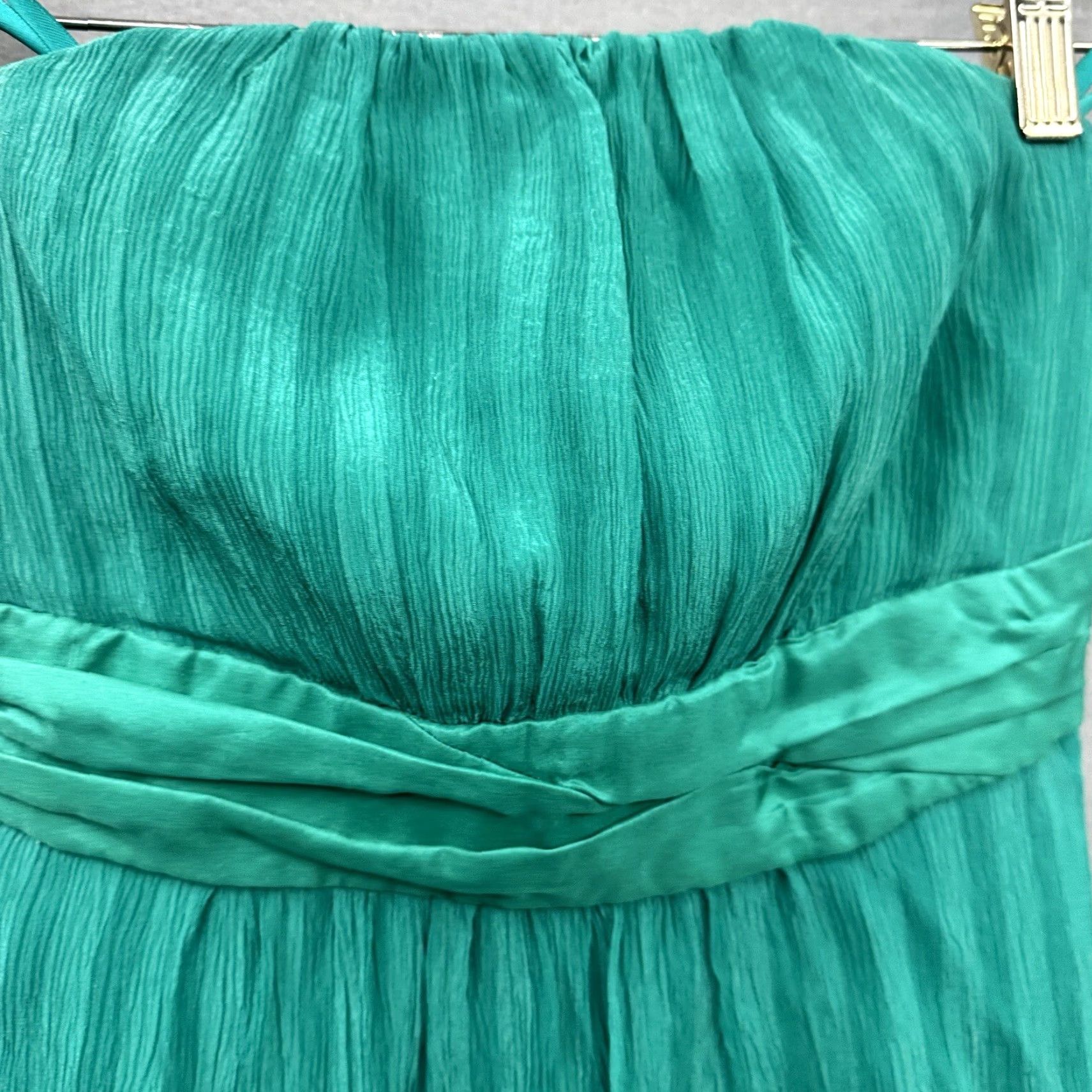 Anthropologie VINTAGE Anthropologie Moulinette Soeurs Dress Womens 2 Green Silk Strapless Mini 2 Green Bohemian Floral Ladies Dress 90s Designer Womens Size XS / US 0-2 / IT 36-38 - 6 Thumbnail