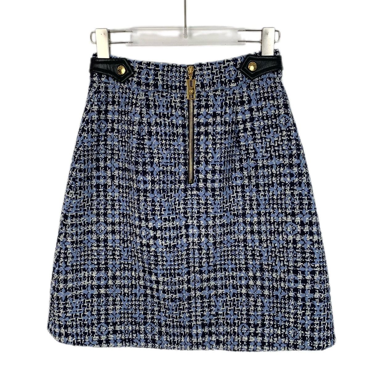 Louis Vuitton Louis Vuitton Blue All-over Logo Jacquard Skirt K26WX Size 24" / US 00 / IT 34 - 2 Thumbnail